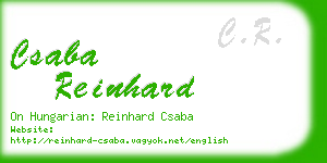 csaba reinhard business card